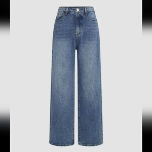 HONEY DENIM MID-RISE SOLID STRAIGHT LEG JEANS